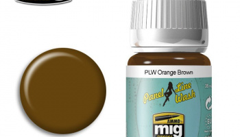 PLW Orange Brown Panel Line Wash (35 ml) - AMMO Mig