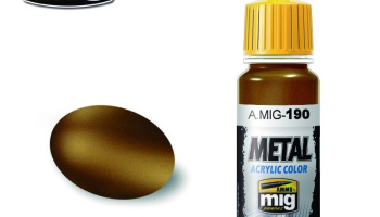 METALLIC Old Brass Metal Acrylics  (17 ml) – AMMO Mig
