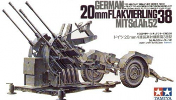 German 20mm Flakvierling 38 mit Sd.Ah.52 1:35 - Tamiya