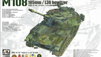 U.S. Self-Propelled Howitze M108 105mm/L30 howitze 1/35 - AFV Club