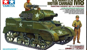 U.S. Howitzer Motor Carriage M8 Awaiting Orders Set (w/3 Figures) (1:35) - Tamiya