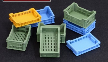 Perforated plastic containers - 3D print 1/35 - Plus Model