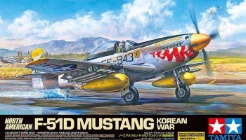 SLEVA 870,-Kč 22% DISCOUNT - F-51D Mustang Korean War 1/32 - Tamiya