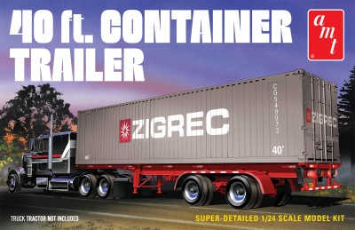 40' SEMI CONTAINER TRAILER 1/24 - AMT