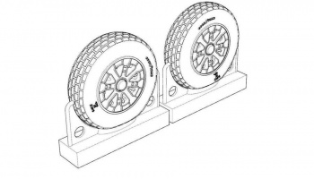 1/72 F4U Corsair Block Thread Wheels set