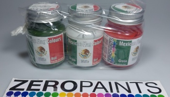 Mexican Flag Coloured Paints 3x30ml - Zero Paints