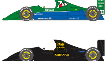 Jordan Ford J191 Jordan Grand Prix Team sponsored by 7UP Fujifilm #32, 33 1:20 - Shunko Models