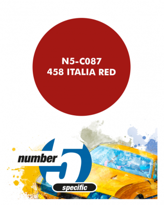 458 Italia Red  Paint for Airbrush 30 ml - Number 5