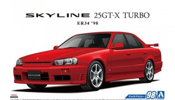 SLEVA 437,-Kč 25%DISCOUNT - NISSAN ER34 SKYLINE 25GT-X TURBO '98 1/24 - Aoshima