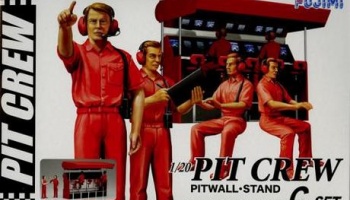 Pit Crew Pitwall Stand C Set 1/20 - Fujimi