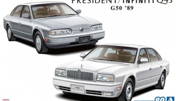 SLEVA 200,-Kč 30% DISCOUNT - Nissan G50 President J's / Infiniti Q45 '89 1:24 - Aoshima