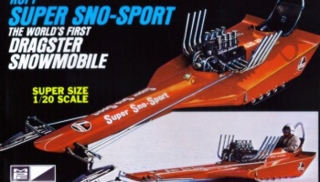 Rupp Super Sno-Sport The Worlds First Dragster Snowmobile 1/20 - MPC