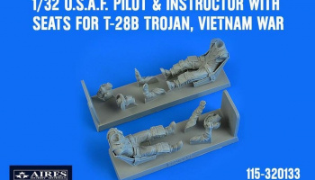 1/32 U.S.A.F. Pilot & Instructor with seats for T-28B Trojan, Vietnam War for KITTY HAWK kit