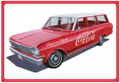 ‘63 Chevy II Nova Wagon With Coke Crates 1/25 - AMT