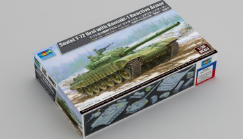 SLEVA 20% 230,-Kč  DISCOUNT - Soviet T-72 Ural with Kontakt-1 Reactive Armo 1/35 - Trumpeter