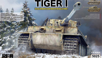 German Tiger I Early Production Wittmann's Tiger 504 FULL Interior 1/35 - RFM