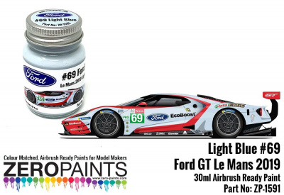 #69 Ford GT Le Mans Light Blue Paint 30ml - Zero Paints