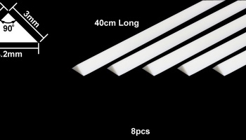 Plastic Beams 3mm Triangle (8pcs)  – Tamiya