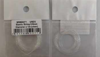 Elastic String 0,8 mm Diameter x 1m ( Clear ) - MSM Creation