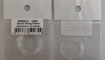 Elastic String 0,6 mm Diameter x 1m ( Clear ) - MSM Creation