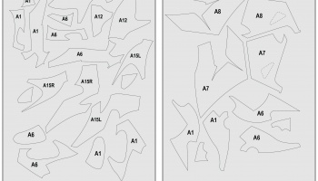 Kawasaki ZZR1400 Motorcycle Carbon Fiber Template Decal Set - Scale Motorsport