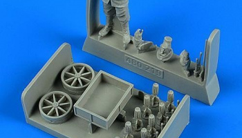 1/48 German WWI Aircraft Armover with ammunition cart for x kit