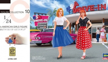 50's American Girls Figure 1/24 - Hasegawa