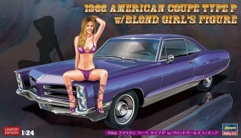 1966 American Coupe Type P w/Blond Girl's Figure 1/24  - Hasegawa