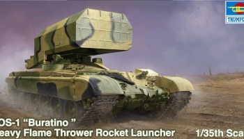 SLEVA  267,-Kč 20% DISCOUNT - Russian TOS-1 Multiple Rocket Launch 1/35 - Trumpeter