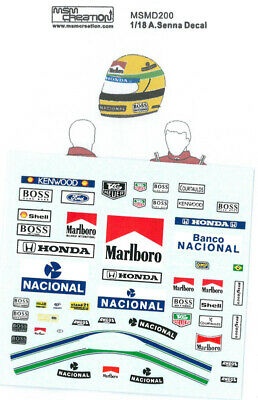 A.Senna Figure decal (McLaren) 1/18 - MSM Creation
