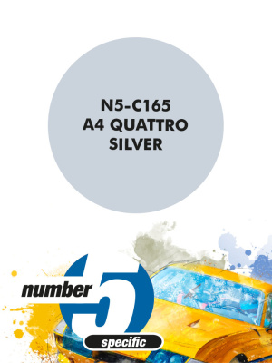 A4 Quattro Silver - Metallic  Paint for airbrush 30ml - Number Five