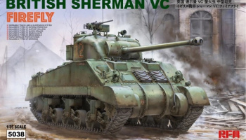 SLEVA  300,-Kč Discount 23% - British Sherman VC Firefly w/ workable track links 1/35 - RFM