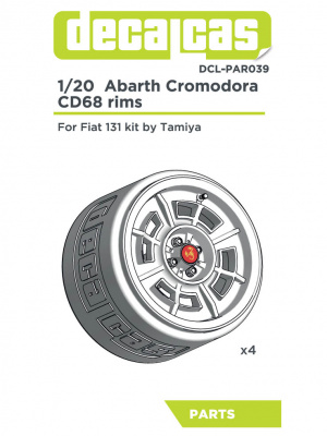 Abarth Cromodora CD68 rims for Fiat 131 Abarth 1/20 - Decalcas