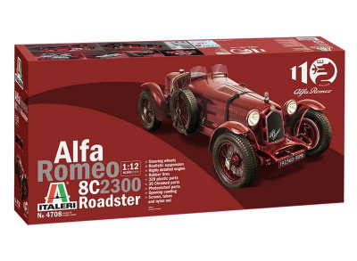 Alfa Romeo 8C 2300 Roadster (1:12) Model Kit auto 4708 - Italeri