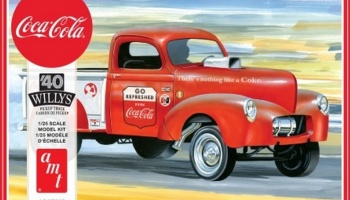 Coca Cola Willys Gasser Pickup 1940 1/25 Scale Model Kit - AMT