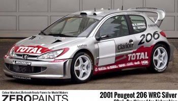 Peugeot 206 WRC 2001 'Platinum Silver' - Zero Paints
