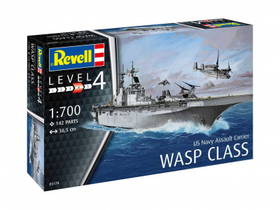 Assault Carrier USS WASP CLASS (1:700) Plastic ModelKit loď 05178 - Revell