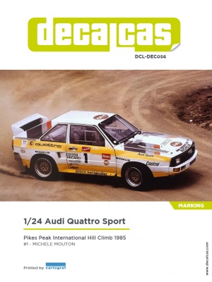 Audi Quattro Sport Team - Pikes Peak 1985 1/24 - Decalcas