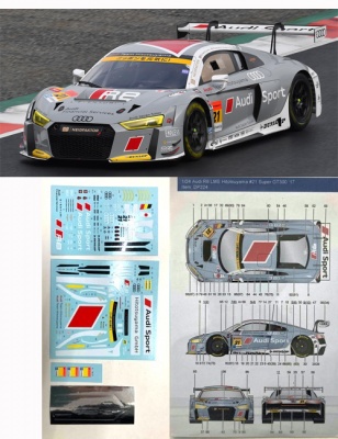 Audi R8 LMS Hitotsuyama *21 Super GT300 ´´17 1:24 - Decalpool