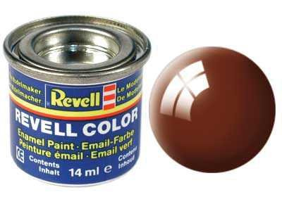 Barva Revell emailová -  80 leská blátivě hnědá (mud brown gloss) – Revell