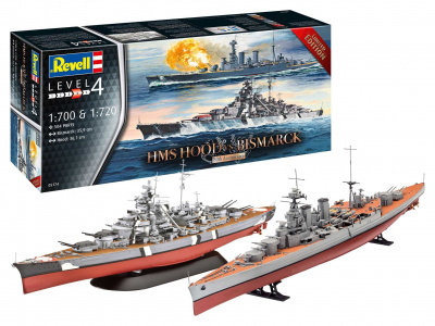 Battle Set HMS HOOD vs. BISMARCK - 80th Anniversary (1:700) Plastic ModelKit lodě Limited Edition 05174 - Revell