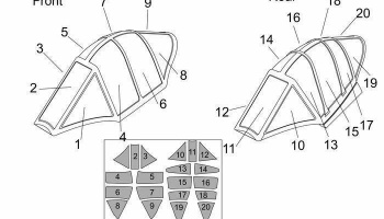 1/48 Ohka MXY7-K1 KAI two seats Canopy mask (Brengun kit) canopy mask for Brengun kit