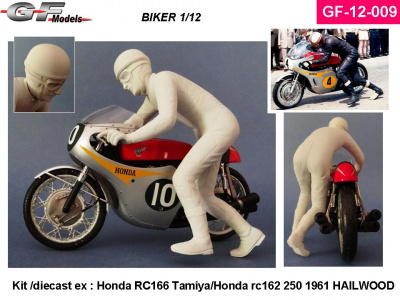 Biker Figure Hailwood Honda RC166 1/12 - GF Models