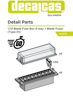 Blade fuse box 8 ways with fuses 1/12 - Decalcas