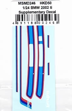 BMW 2002 Turbo Supplementary decal  1/24 - MSM Creation