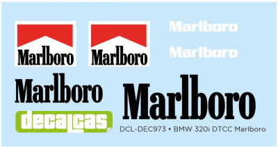 BMW 320i E46 sponsored by Marlb*** 1/24 - Decalcas