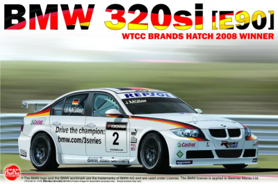 BMW 320si E90 2008 WTCC Brands Hatch Winner 1:24 - NuNu Model Kit