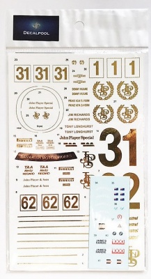 BMW 635CSi John Player Special ATCC 85' Chrome Gold Decal for Tamiya - Decalpool