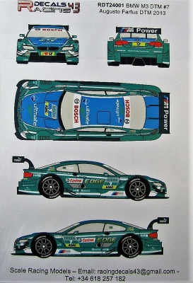 BMW M3 DTM #7 Farfus Castrol EDGE 2013 - Racing Decals 43