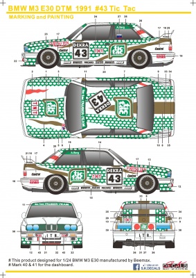 BMW M3 E30 DTM1991 Tic Tac - SKDecals